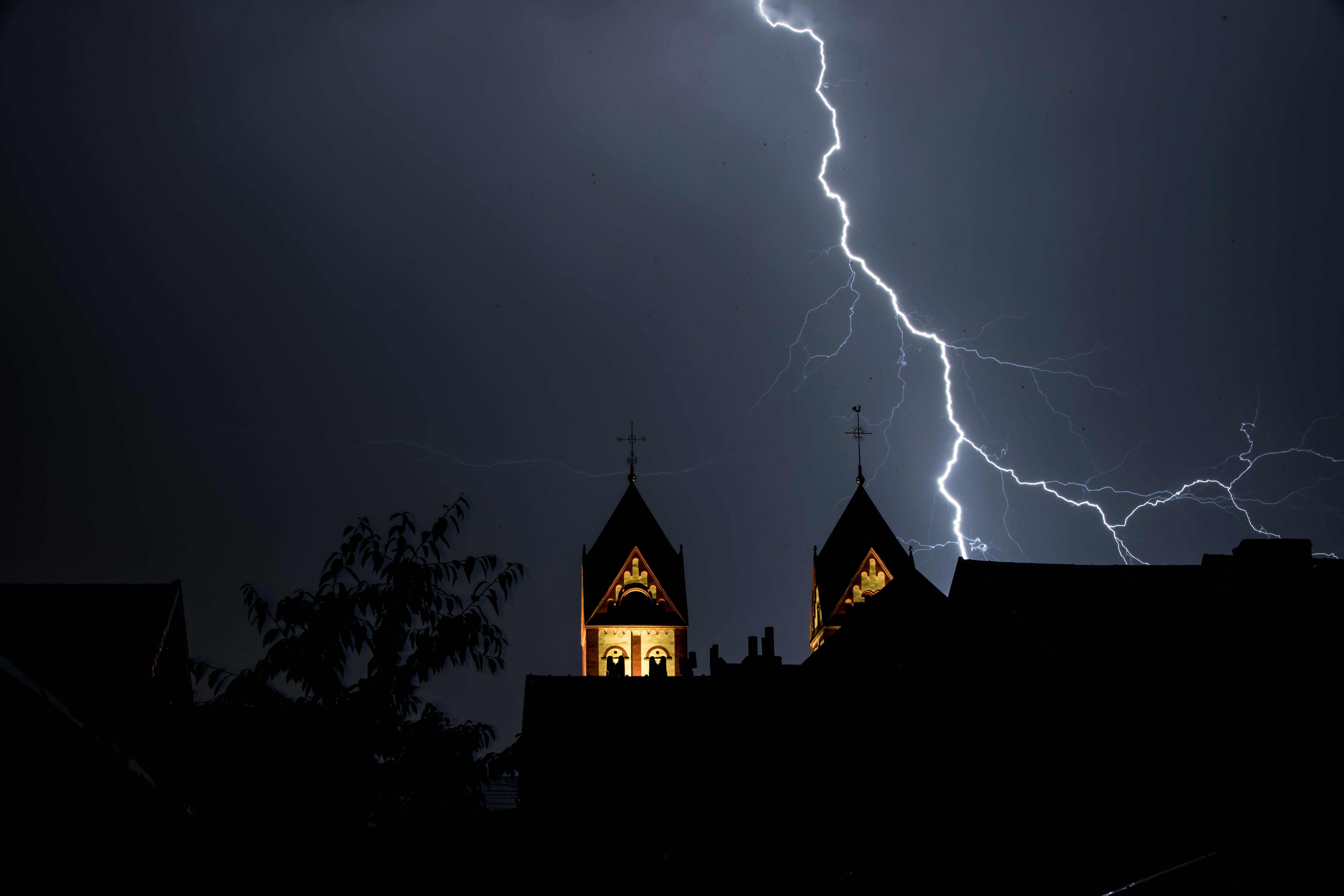 lightning strike church